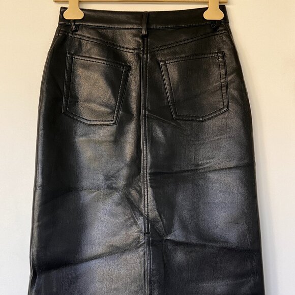 Wilfred Pleather Midi Skirt - Picture 2 of 5